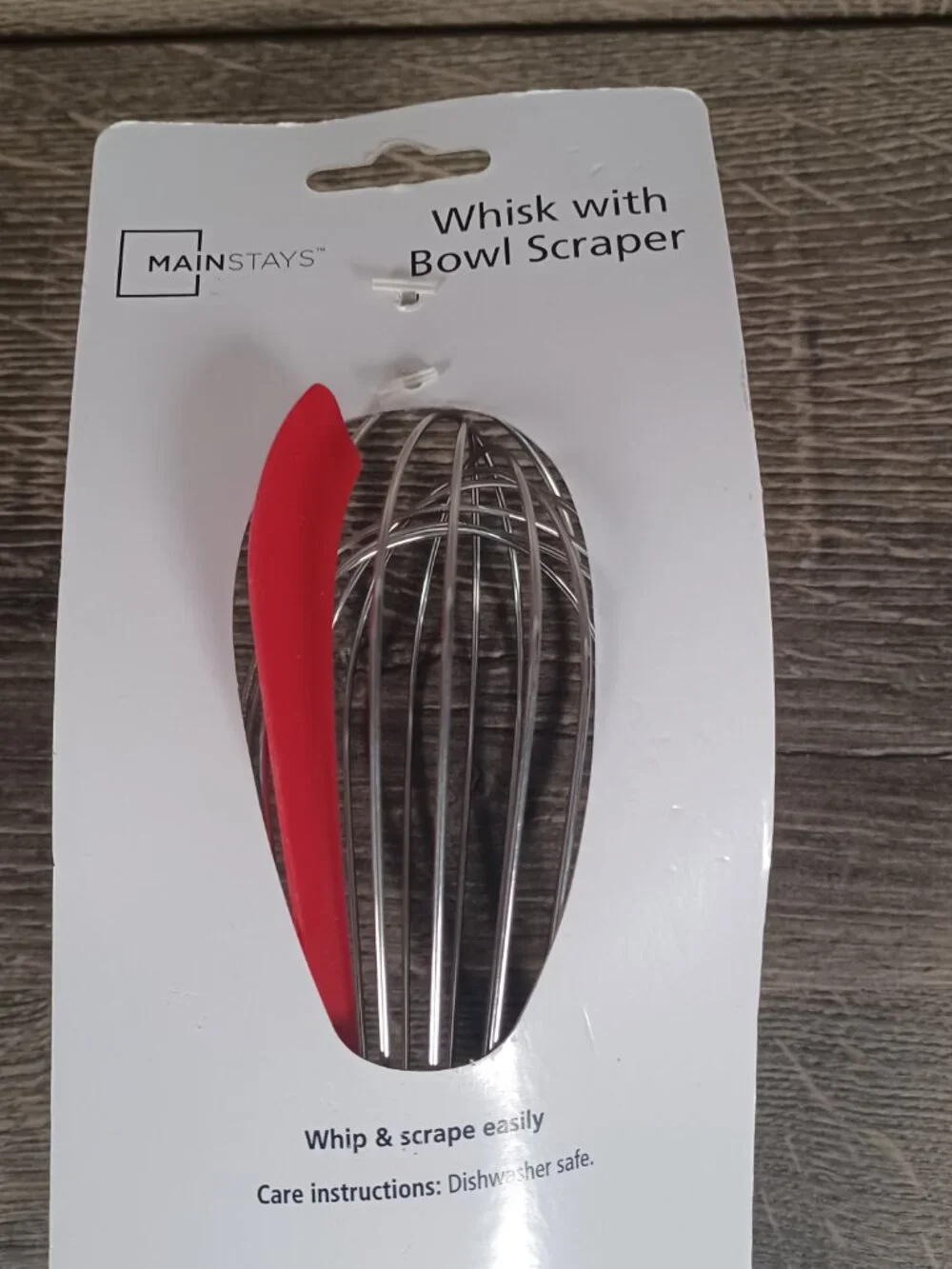 New Mainstays Whisk with Bowl Scraper